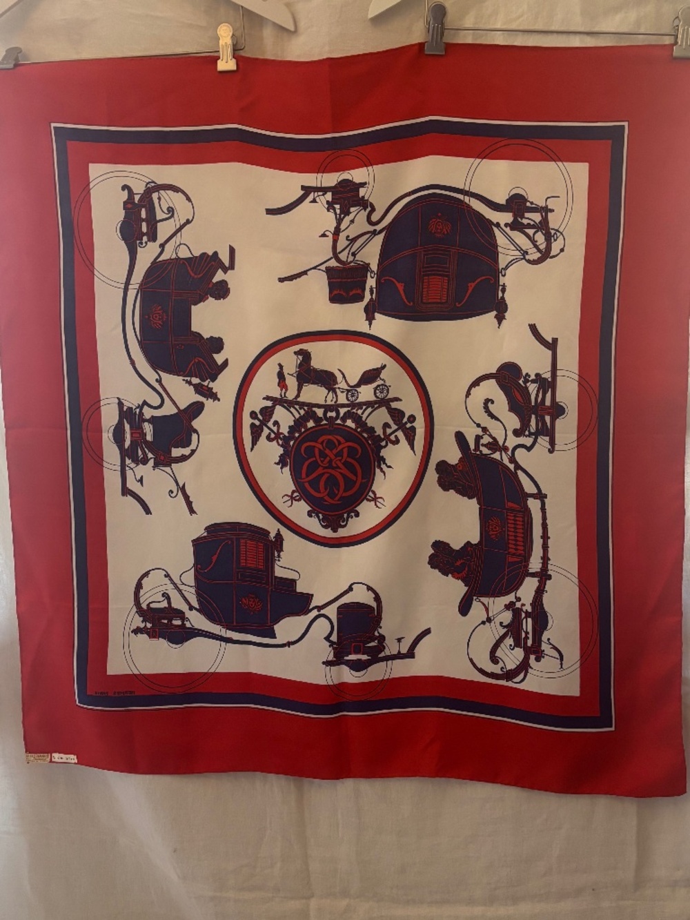 HERMES EX LIBRIS SILK SCARF